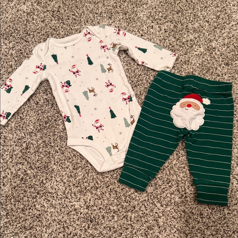 Holiday Baby Bodysuit and Pants Set